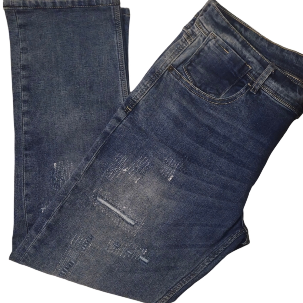 R & B Jeanswear Mens Distressed Denim‎ Sz 34w